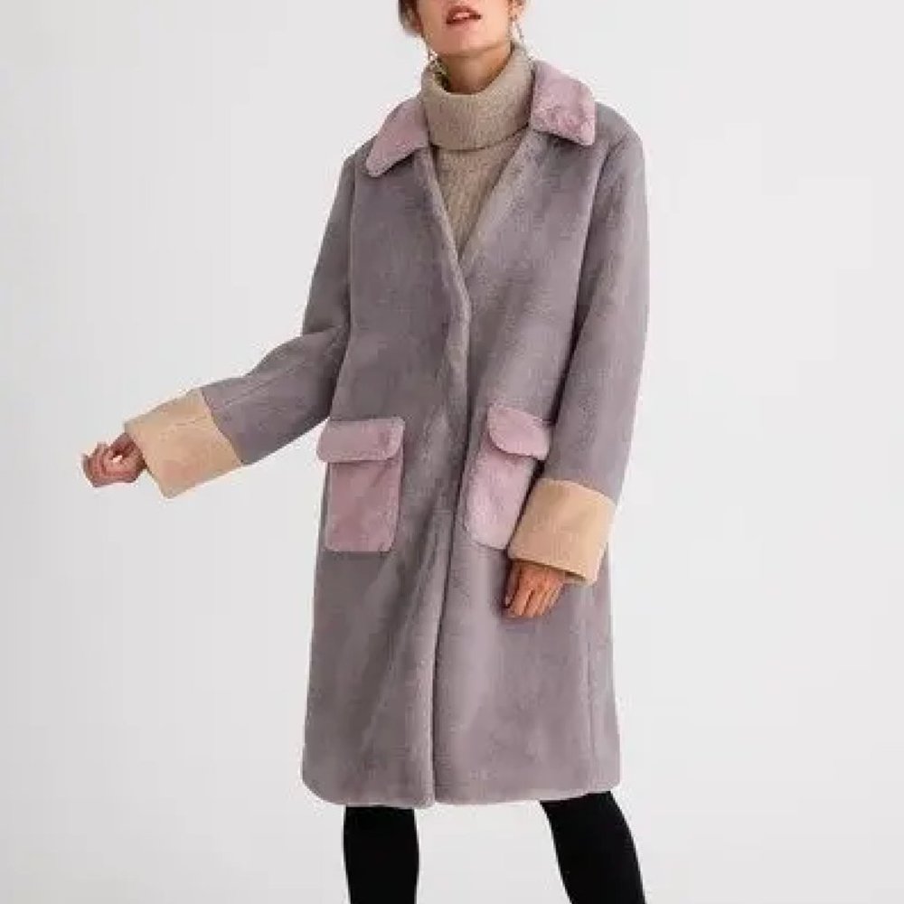 LAST CHANCE NWT Petite Studio Helena Faux-fur Coat